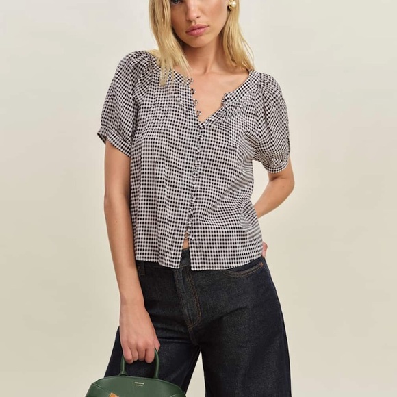 Reformation Tops - Reformation Calia Top Remy Check